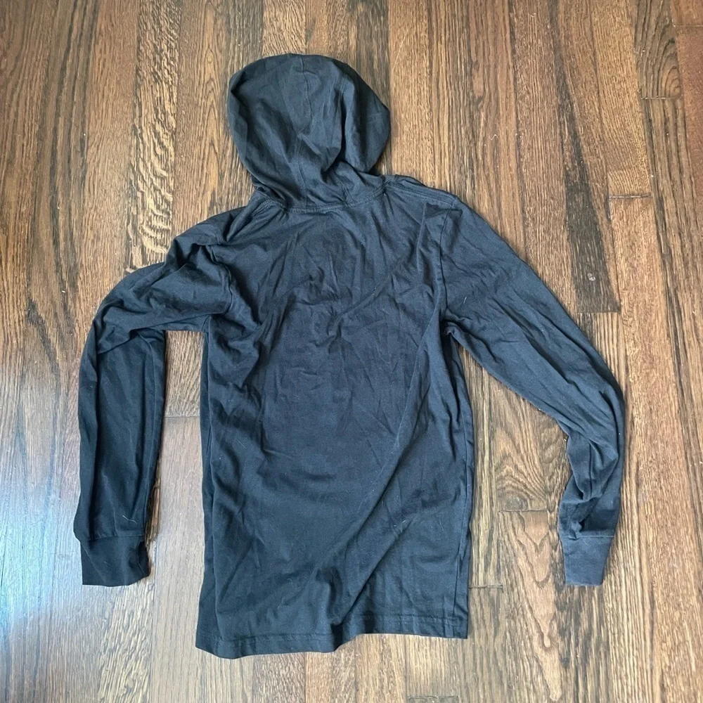 Adidas boys long sleeve black shirt with hood